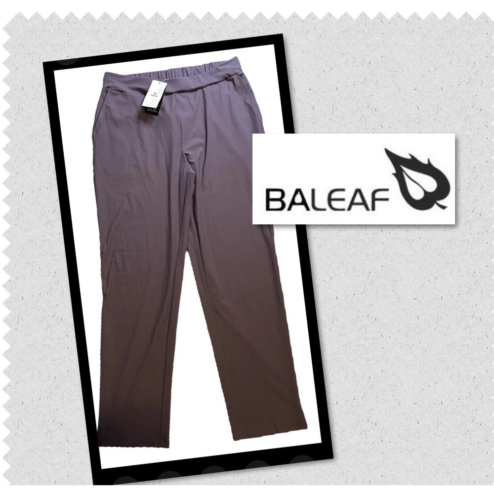 Baleaf NEW Women's MEDIUM Purple Stretch Fitness Work-out Pants Athleisure NWT